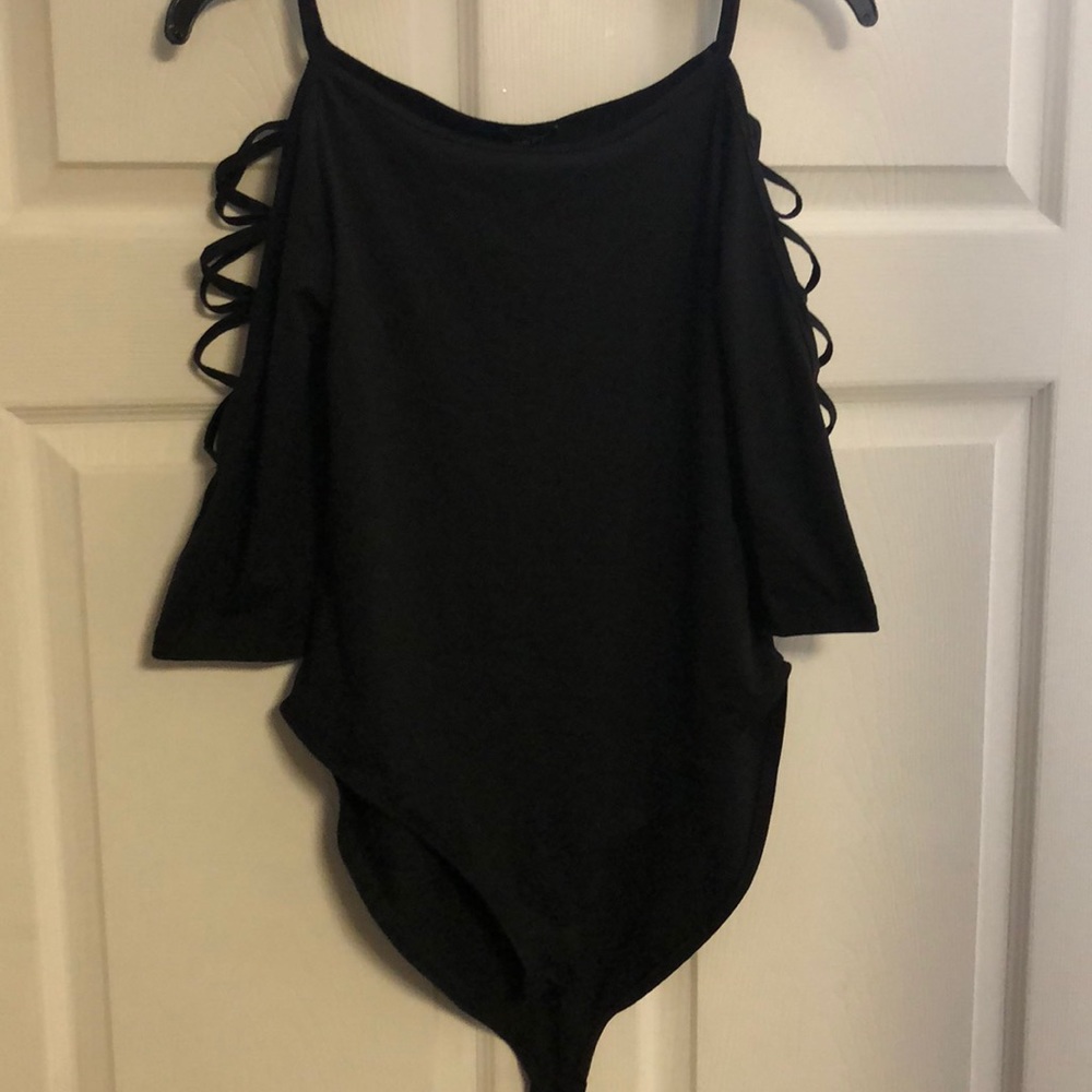 Black cutout body suit